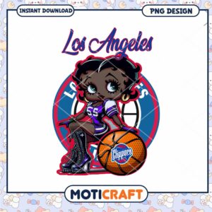 Los Angeles Clippers SVG Design Cute Cartoon Basketball Art
