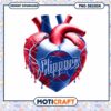 Los Angeles Clippers Heart PNG Design for Instant Download