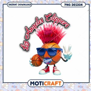 Los Angeles Clippers Fun Basketball Clipart PNG Design