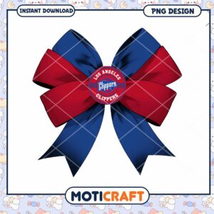 Los Angeles Clippers Bow PNG Instant Download Design Item