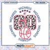 Leopard Print Go Wizards Basketball PNG Design Download