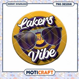 Lakers Vibe Cool Sunglasses Design Instant Download PNG
