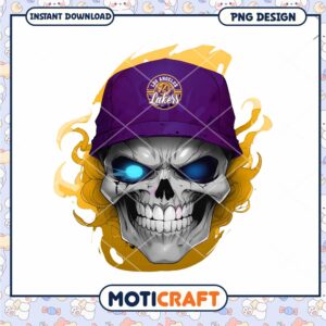 Lakers Skull PNG Design for Instant Download Art Print