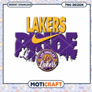 Lakers Pride Instant Download PNG Design for Fans