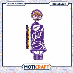 Lakers Girl PNG Sublimation Design