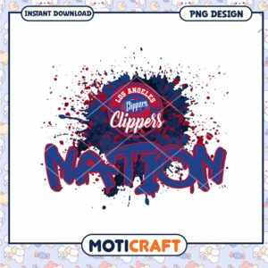 LA Clippers Nation PNG Design