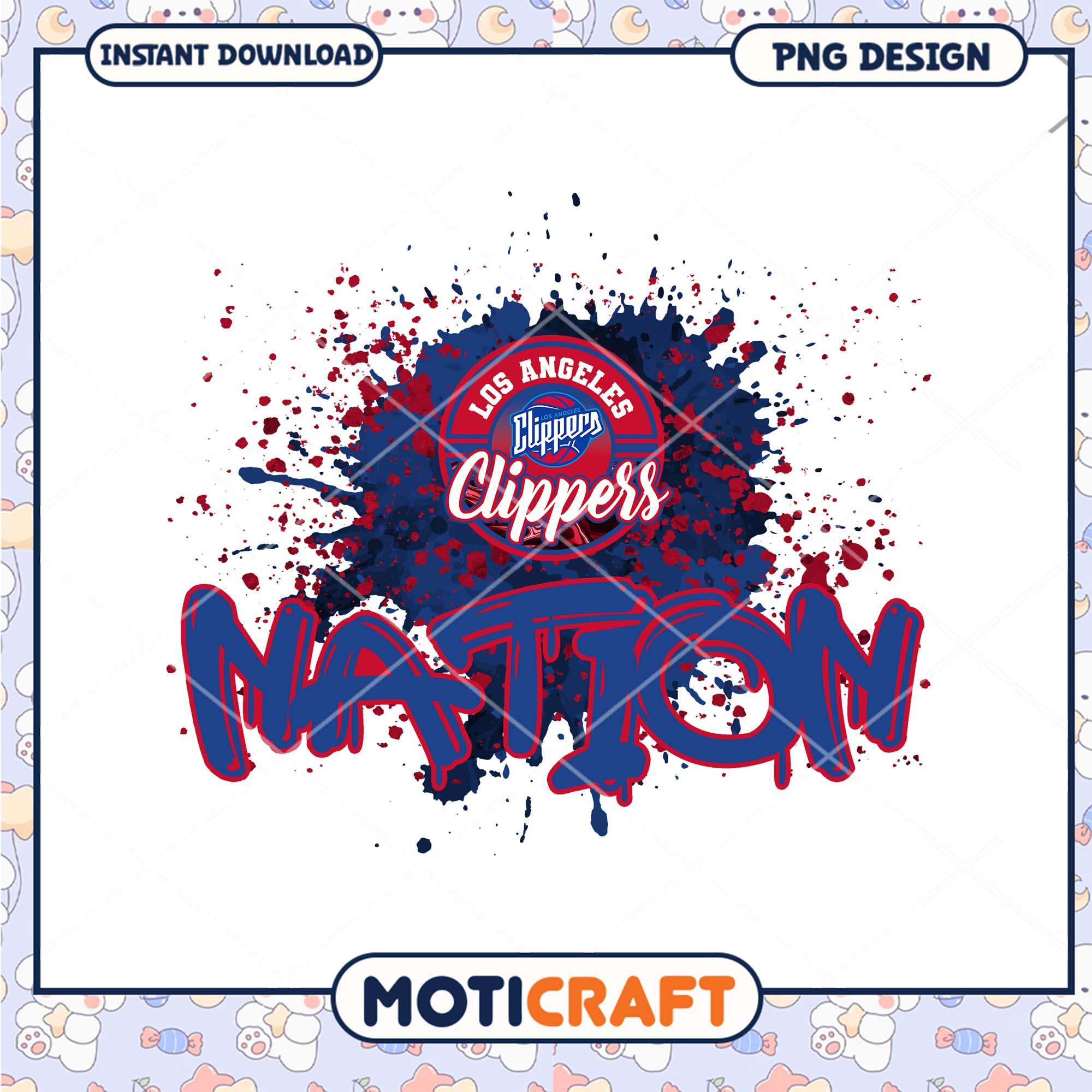 LA Clippers Nation PNG Design LA Clippers Nation PNG Design
