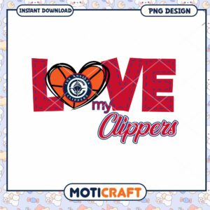 LA Clippers Love PNG Design Instant Download