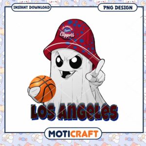 LA Clippers Ghost PNG Sublimation Design