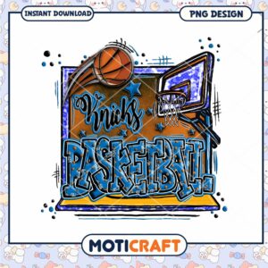 Knicks Basketball PNG Sublimation Design