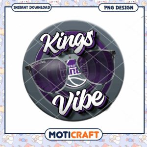 Kings Vibe Sunglasses PNG Design Instant Download Art