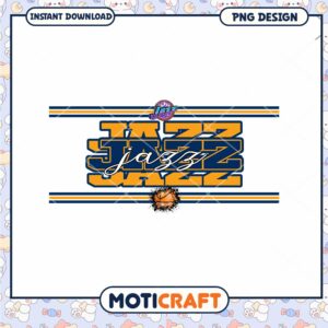Jazz Basketball Team Design PNG Instant Download Art