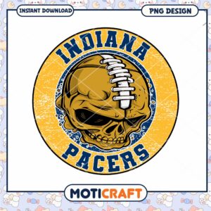 Indiana Pacers Skull PNG Football Design
