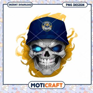 Indiana Pacers Skull Hat PNG Graphic for Instant Download