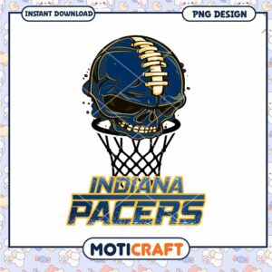 Indiana Pacers Skull PNG Design