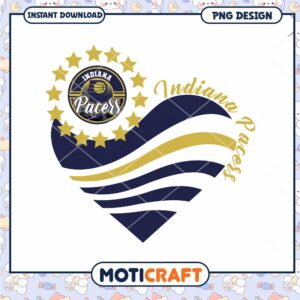 Indiana Pacers Heart PNG Design