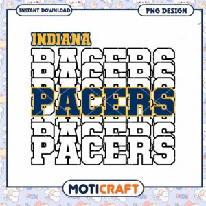 Indiana Pacers Bold PNG Design for Instant Download Art