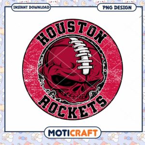 Houston Rockets Skull PNG Design