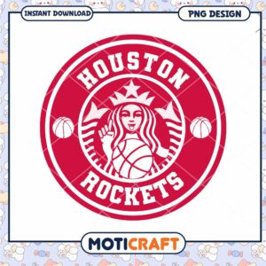 Houston Rockets Starbucks PNG Design