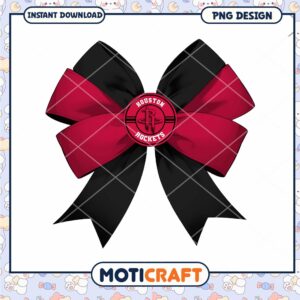 Houston Rockets Bow PNG Instant Download for Fans
