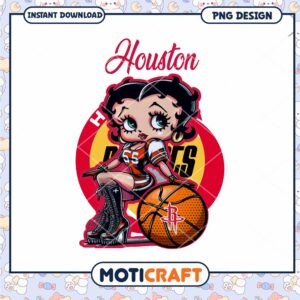Houston Rockets Betty Boop PNG Design