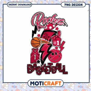 Houston Rockets Basketball PNG Design for Fans Download