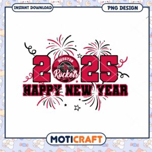 Houston Rockets 2025 Happy New Year PNG