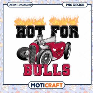 Hot for Bulls Hot Rod PNG Design