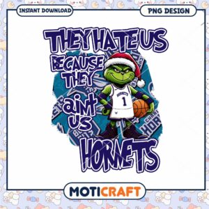 Hornets Grinch Basketball Graphic Instant Download PNG Art