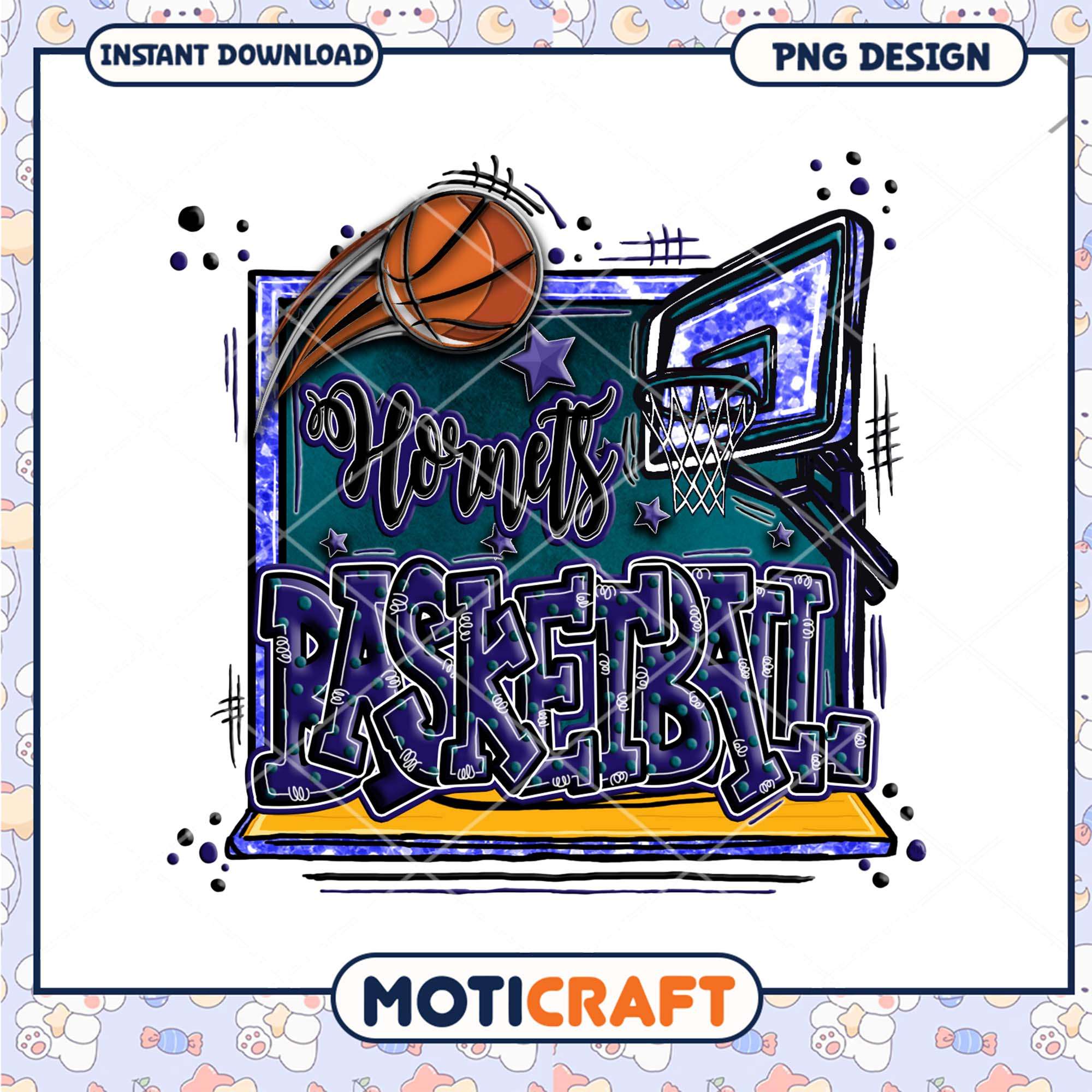 Hornets Basketball PNG Sublimation Design Hornets Basketball PNG Sublimation Design
