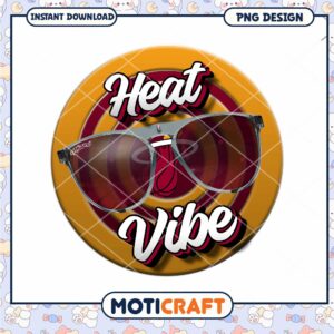 Heat Vibe Miami Basketball Sunglasses PNG Digital Design