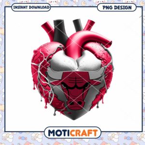 Heart PNG Design Instant Download for Sports Fans Art