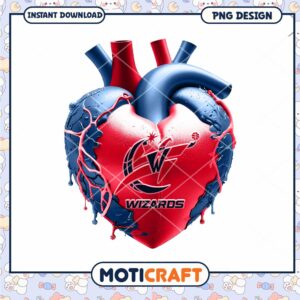 Heart Design PNG with Wizards Logo Instant Download Art