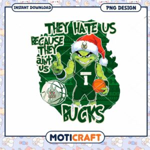 Grinch Milwaukee Bucks PNG Sublimation
