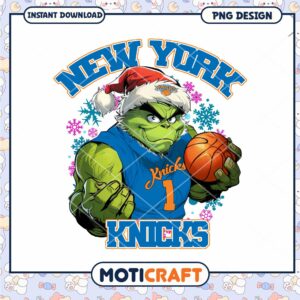 Grinch Knicks Christmas PNG Sublimation