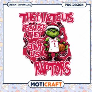 Grinch Inspired Raptors Design for Basketball Fans PNG
