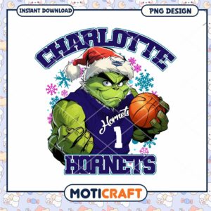 Grinch Hornets Christmas PNG Sublimation