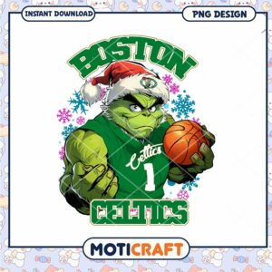 Grinch Celtics Christmas PNG Sublimation Grinch Celtics Christmas PNG Sublimation