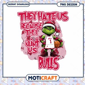 Grinch Basketball PNG Design They Hate Us Bulls Art