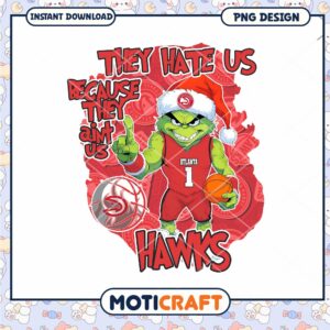 Grinch Atlanta Hawks Christmas PNG