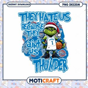 Grinch Basketball Design for Oklahoma City Thunder Fans
