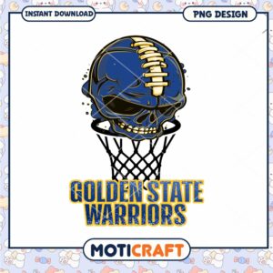 Golden State Warriors Skull Basketball PNG Design Download