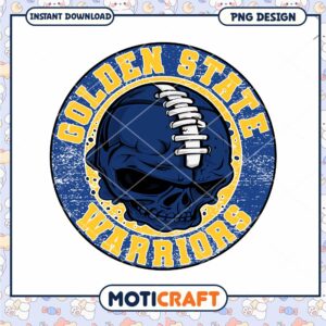 Golden State Warriors Skull PNG Design for Fans Download