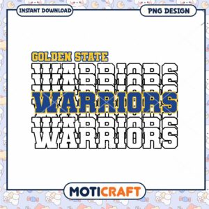 Golden State Warriors PNG Design for Instant Download