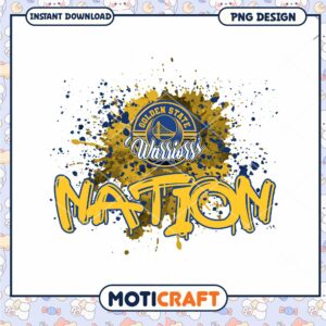 Golden State Warriors Nation PNG Design Instant Download