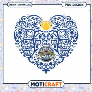 Golden State Warriors Heart PNG Design