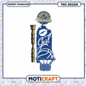 Golden State Warriors Girl Basketball PNG Instant Download