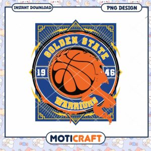 Golden State Warriors Basketball PNG Design Instant Download