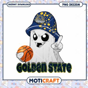 Golden State Basketball Ghost Cartoon PNG Instant Download