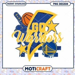 Go Warriors Basketball PNG Design for Instant Download